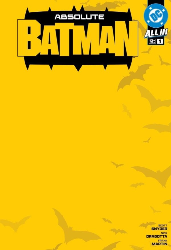 Absolute Batman (2024) No. 1 (Blank Yellow Cover) - Zap-Kapow Comics Club